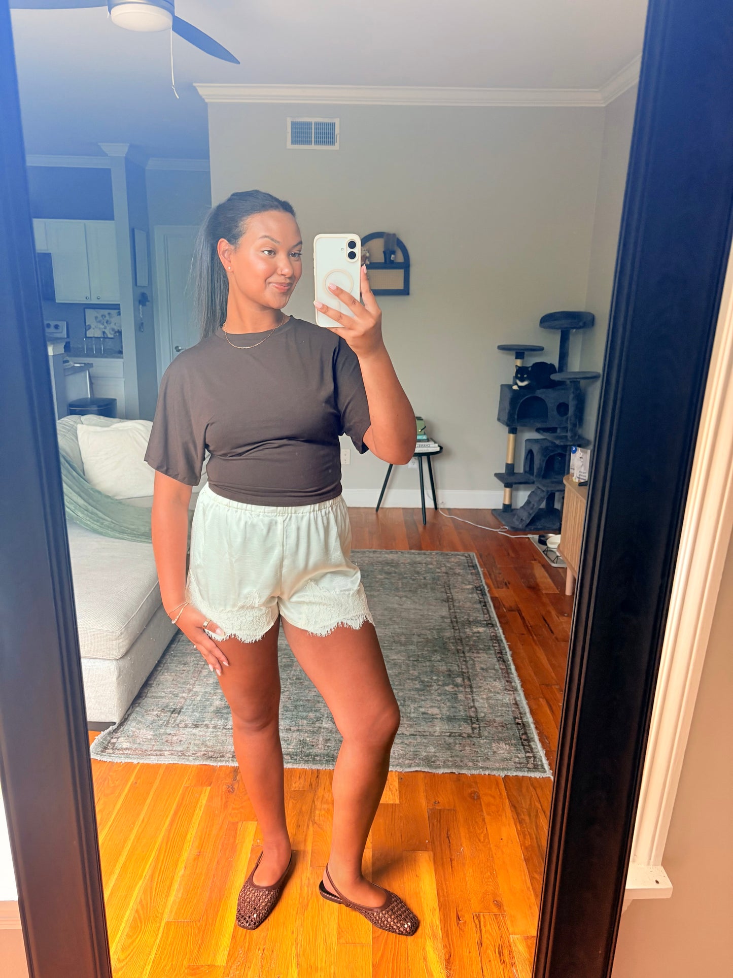 batwing basic top — brown