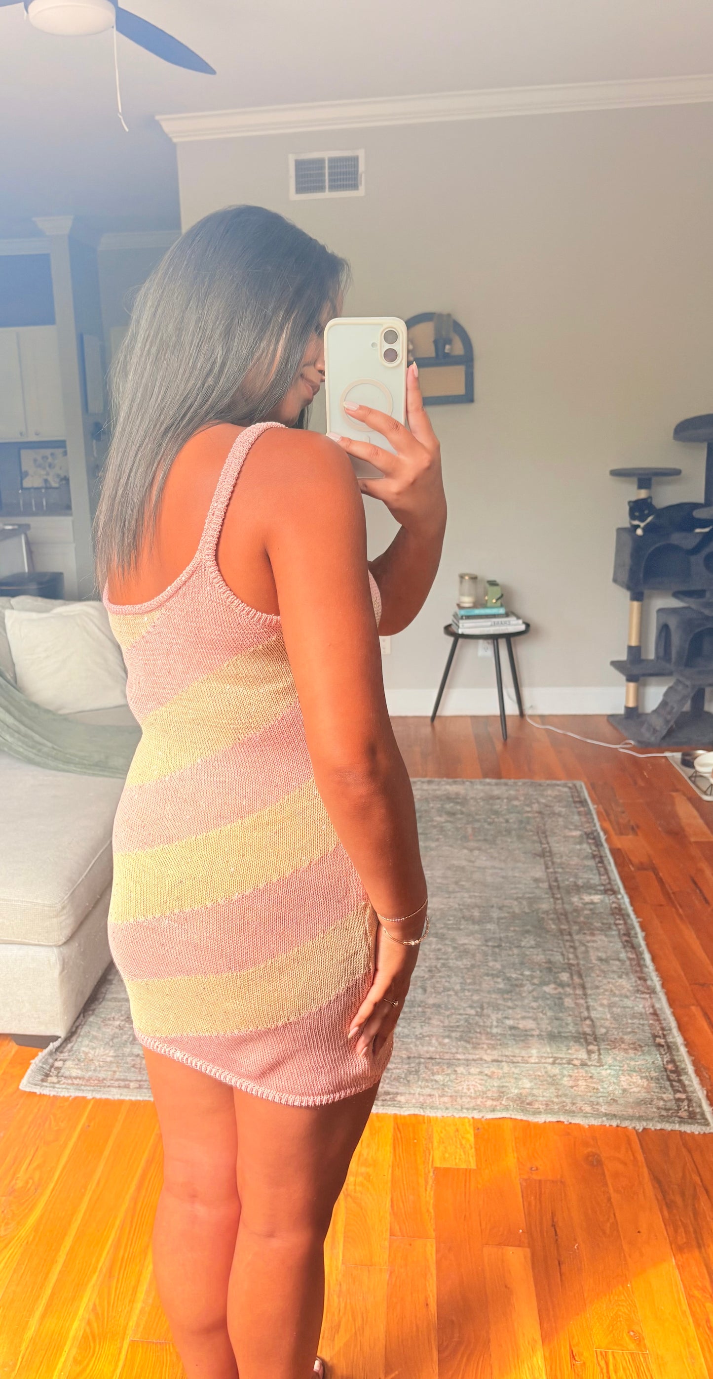 cotton candy skies knit dress