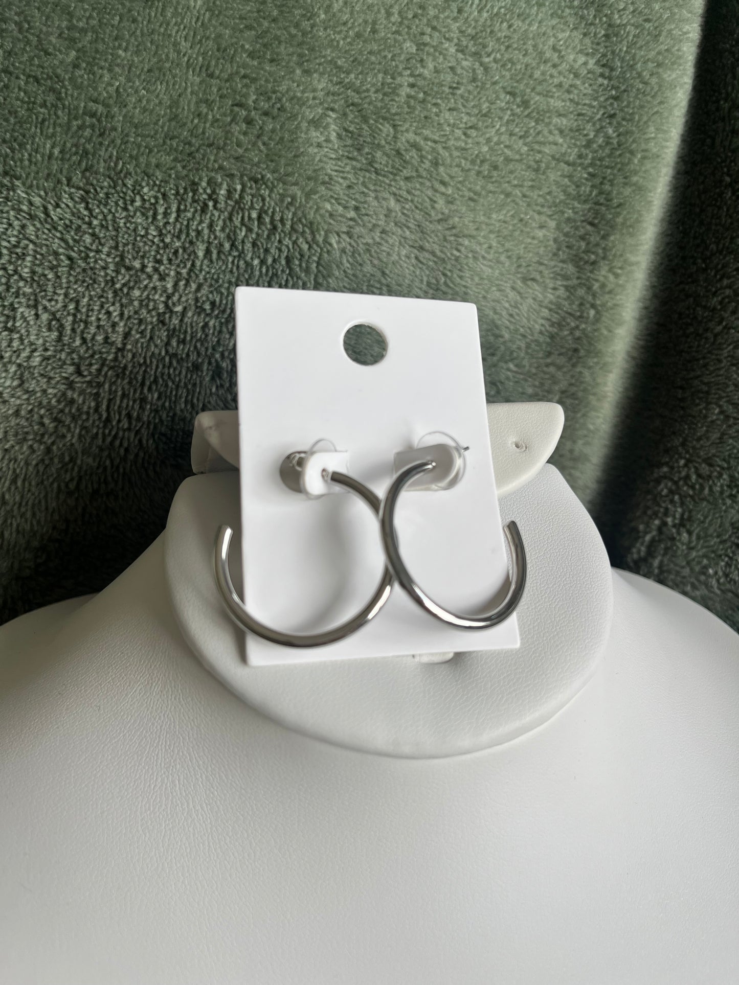 Thin Open Hoops - Silver