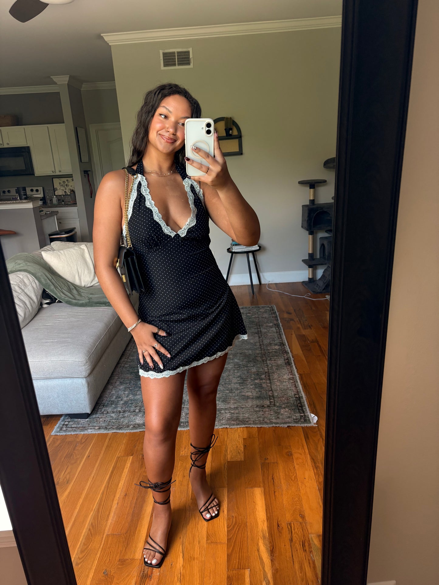 midnight charm mini dress