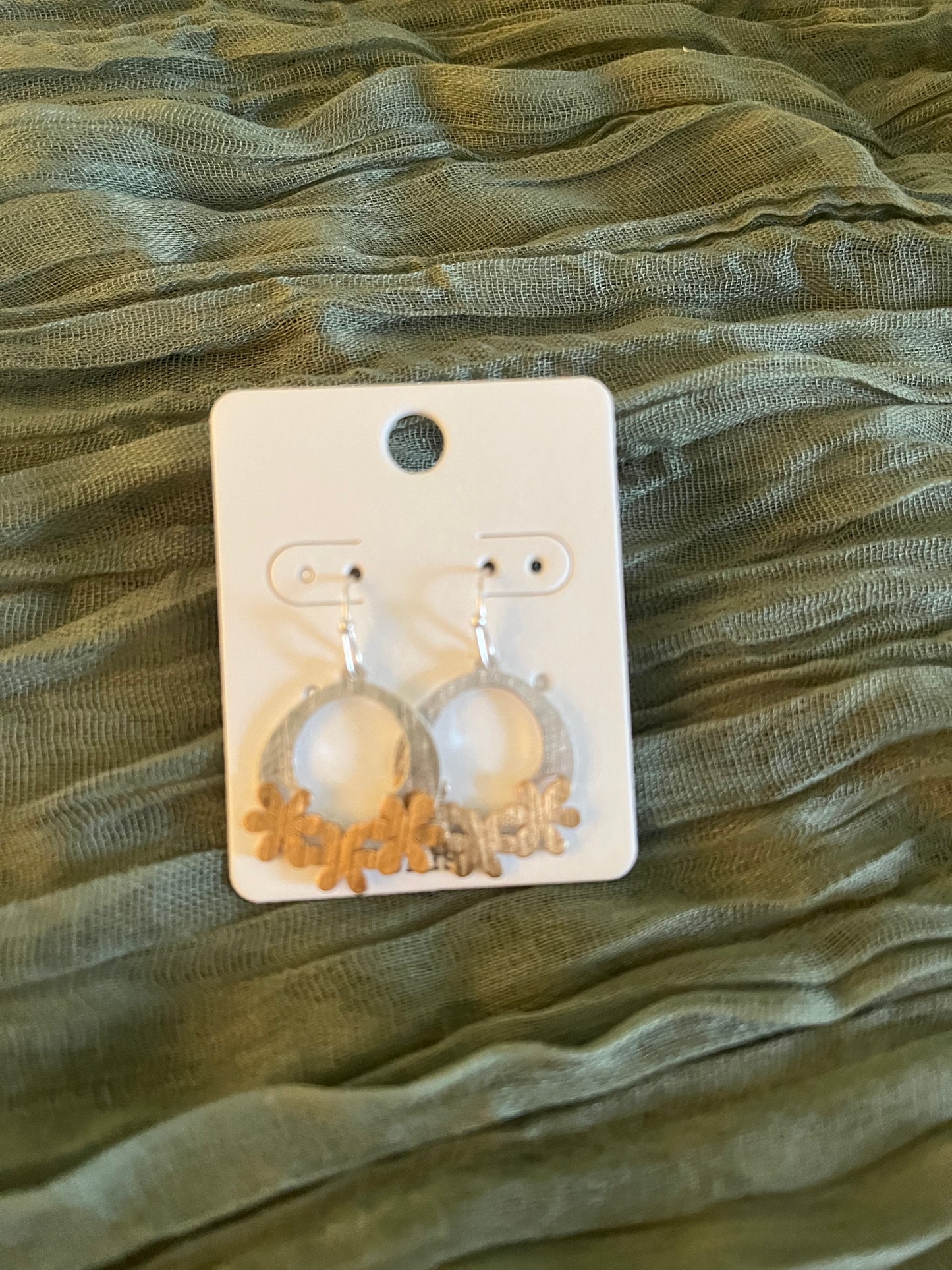 Two Tone Flower Earrings