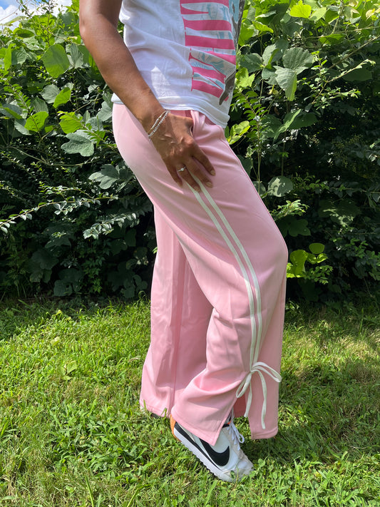 Pink Bow Track Pants