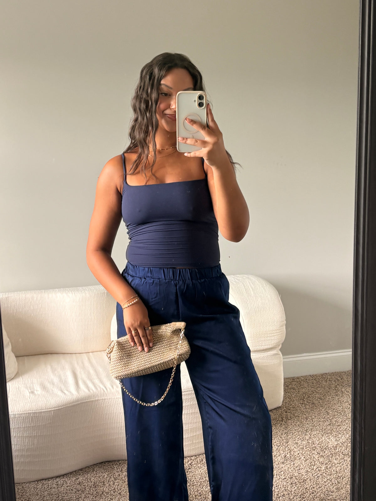 Solid Satin Wide Leg Pants