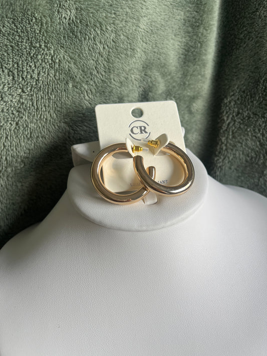 Tube Hoops - Gold