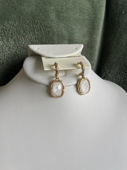 Diamond Textured Hoops