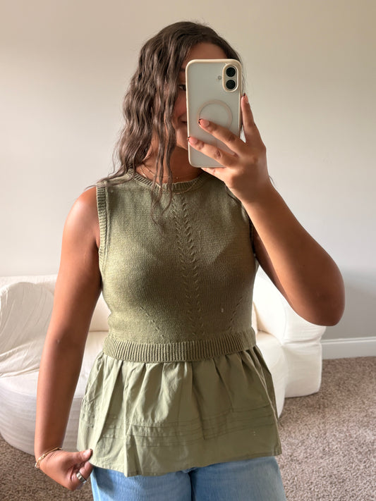 Knit Peplum Top