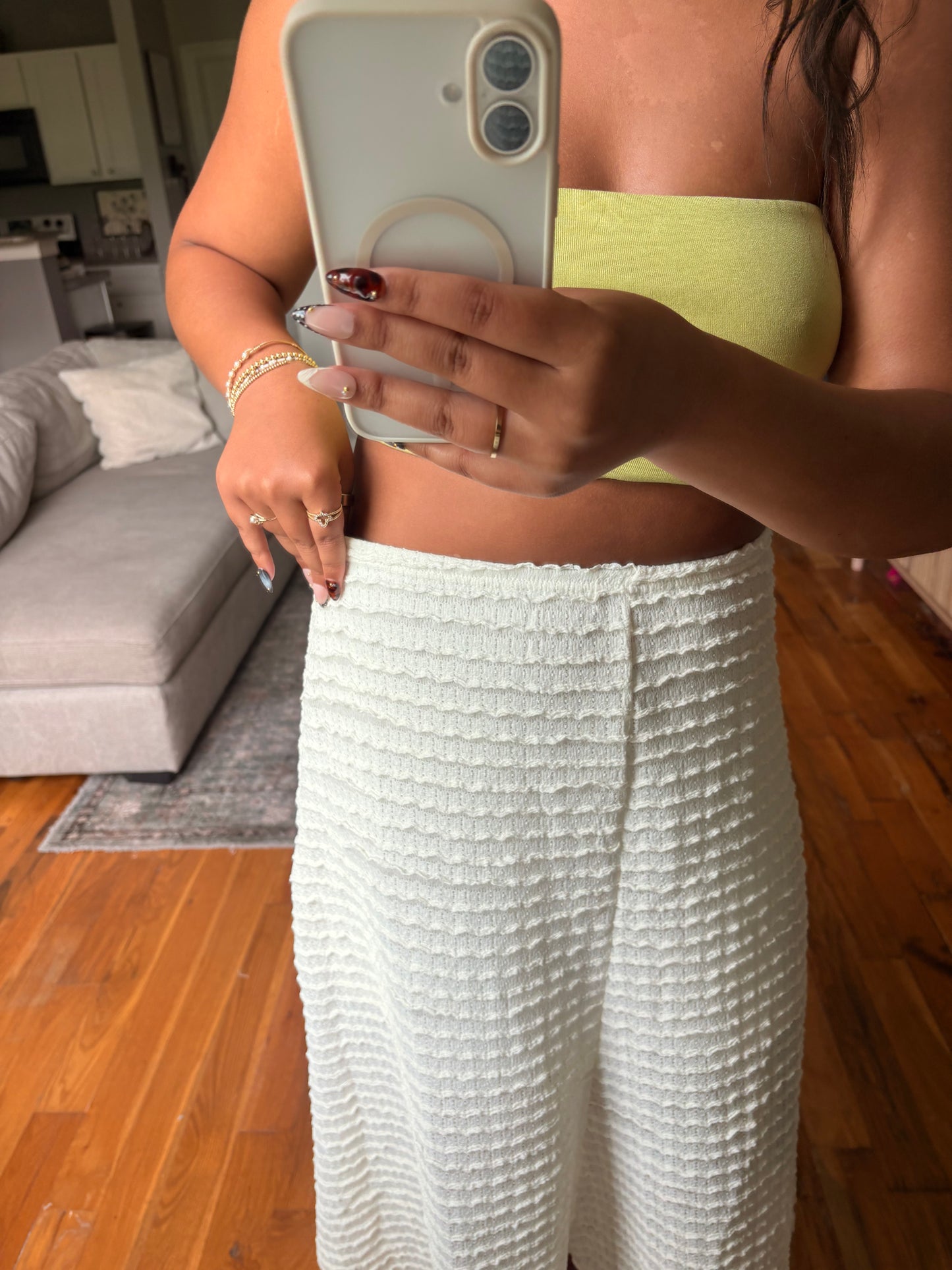 knit handkerchief midi