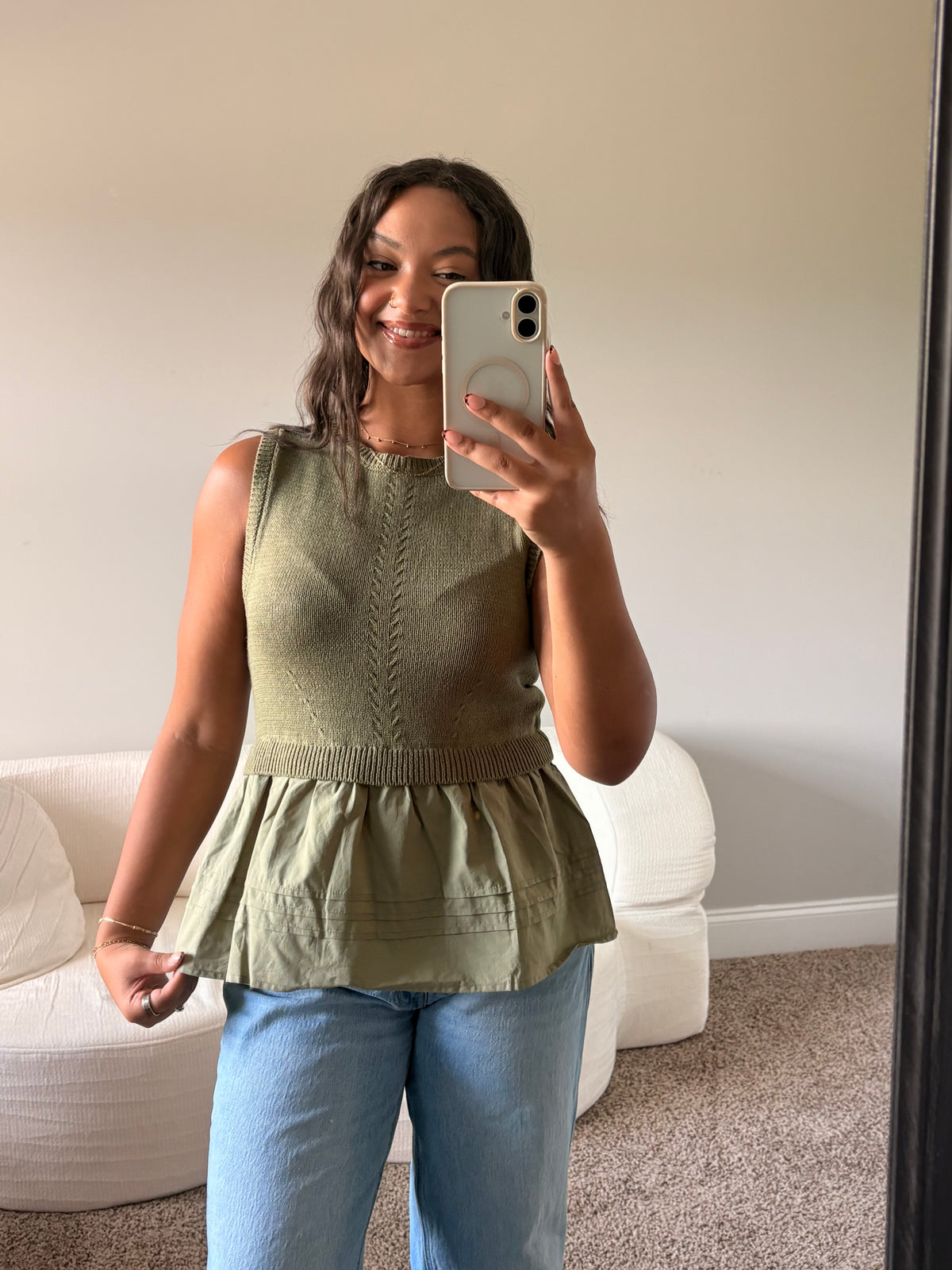 Knit Peplum Top