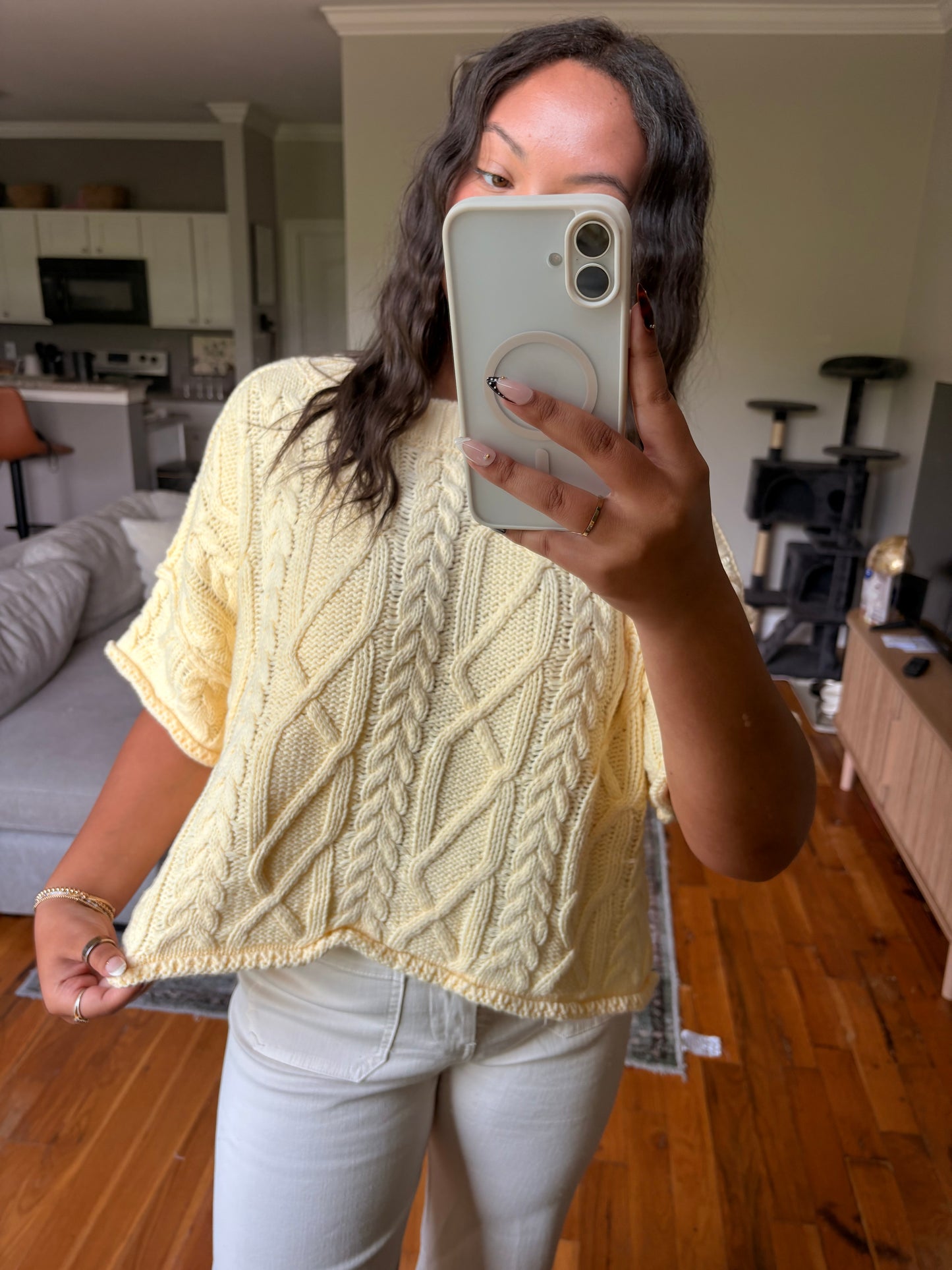 the olivia sweater — butter yellow