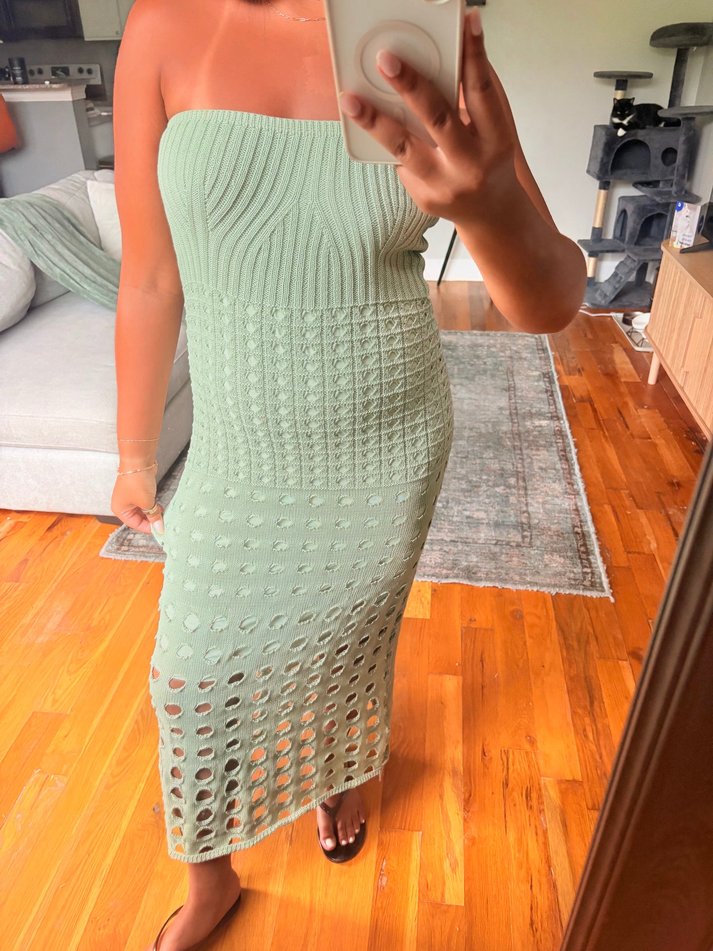 sun-kissed sage maxi dress