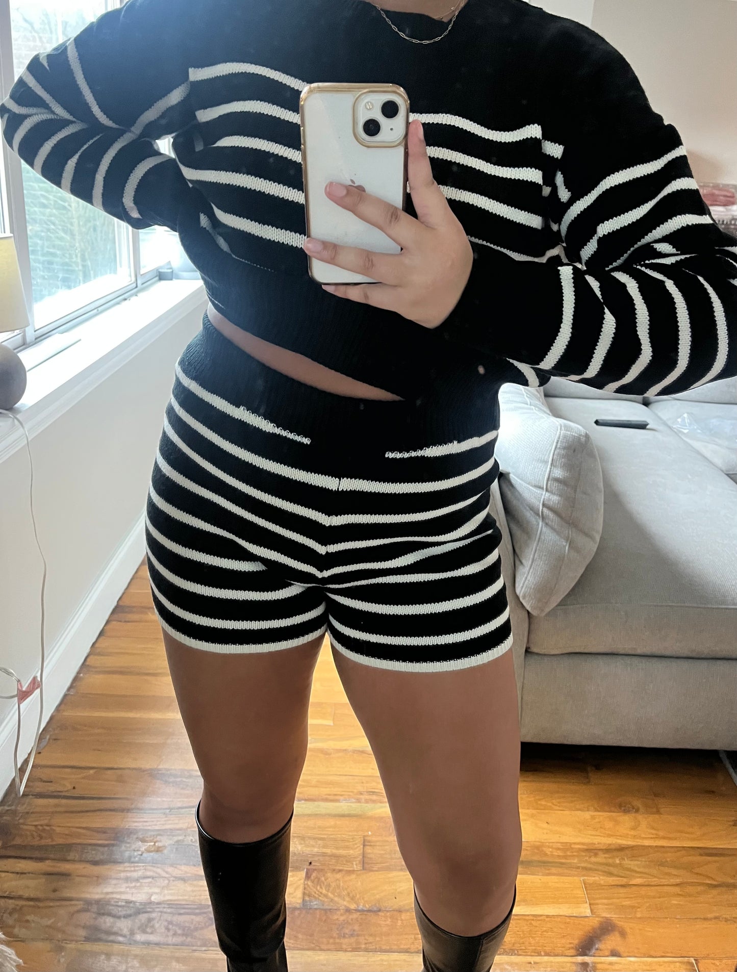Sweater Shorts Set