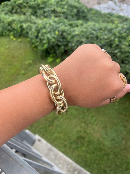 Oval Chain Stretch Bracelet
