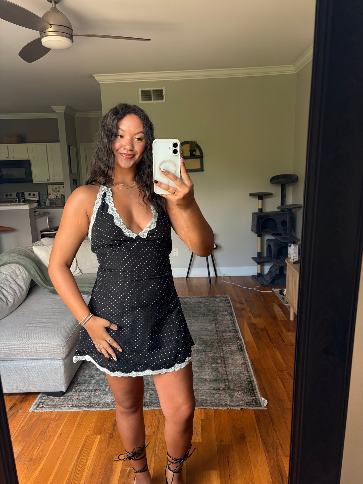 midnight charm mini dress