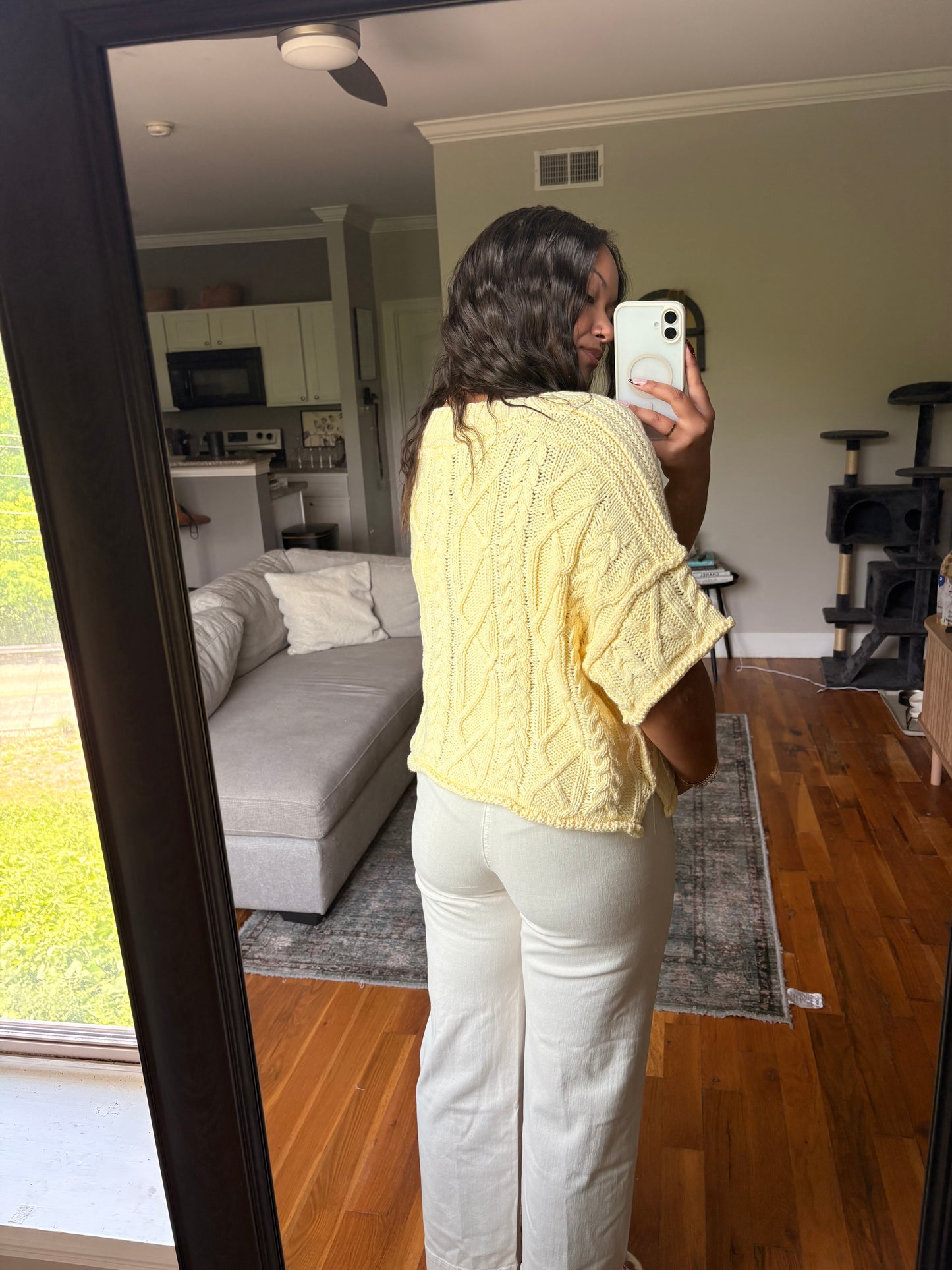 the olivia sweater — butter yellow