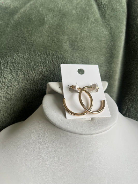 Thin Open Hoops - Gold