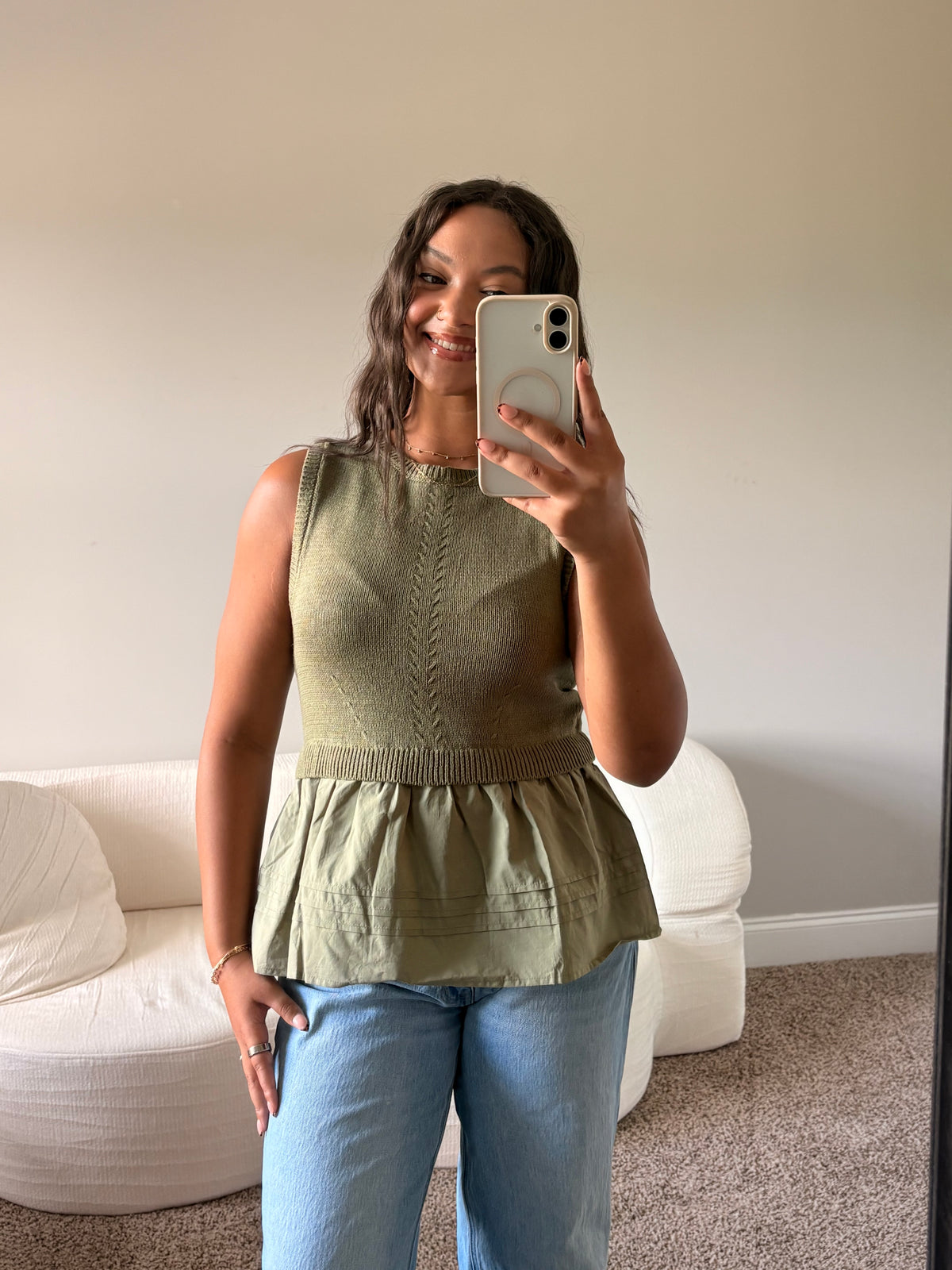 Knit Peplum Top