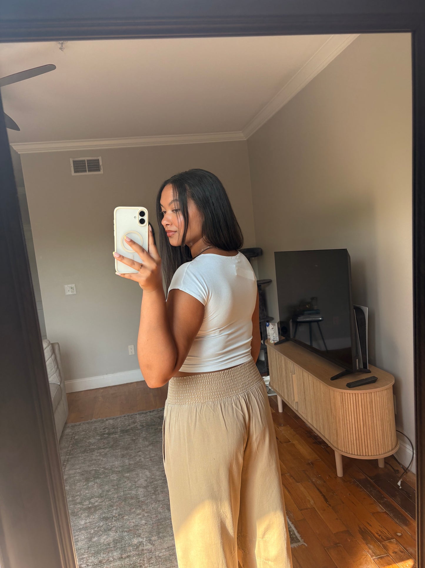basic white crop top