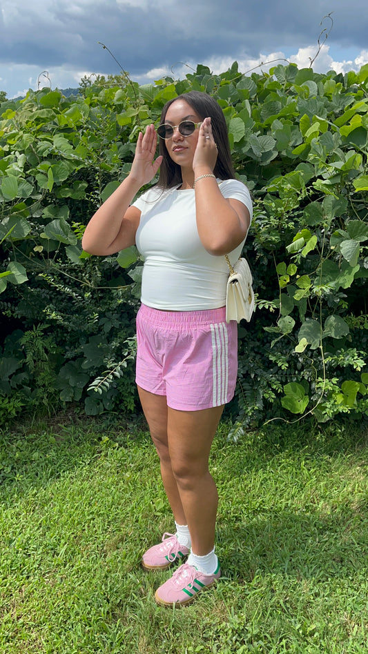 Pink Plaid Boxer Shorts