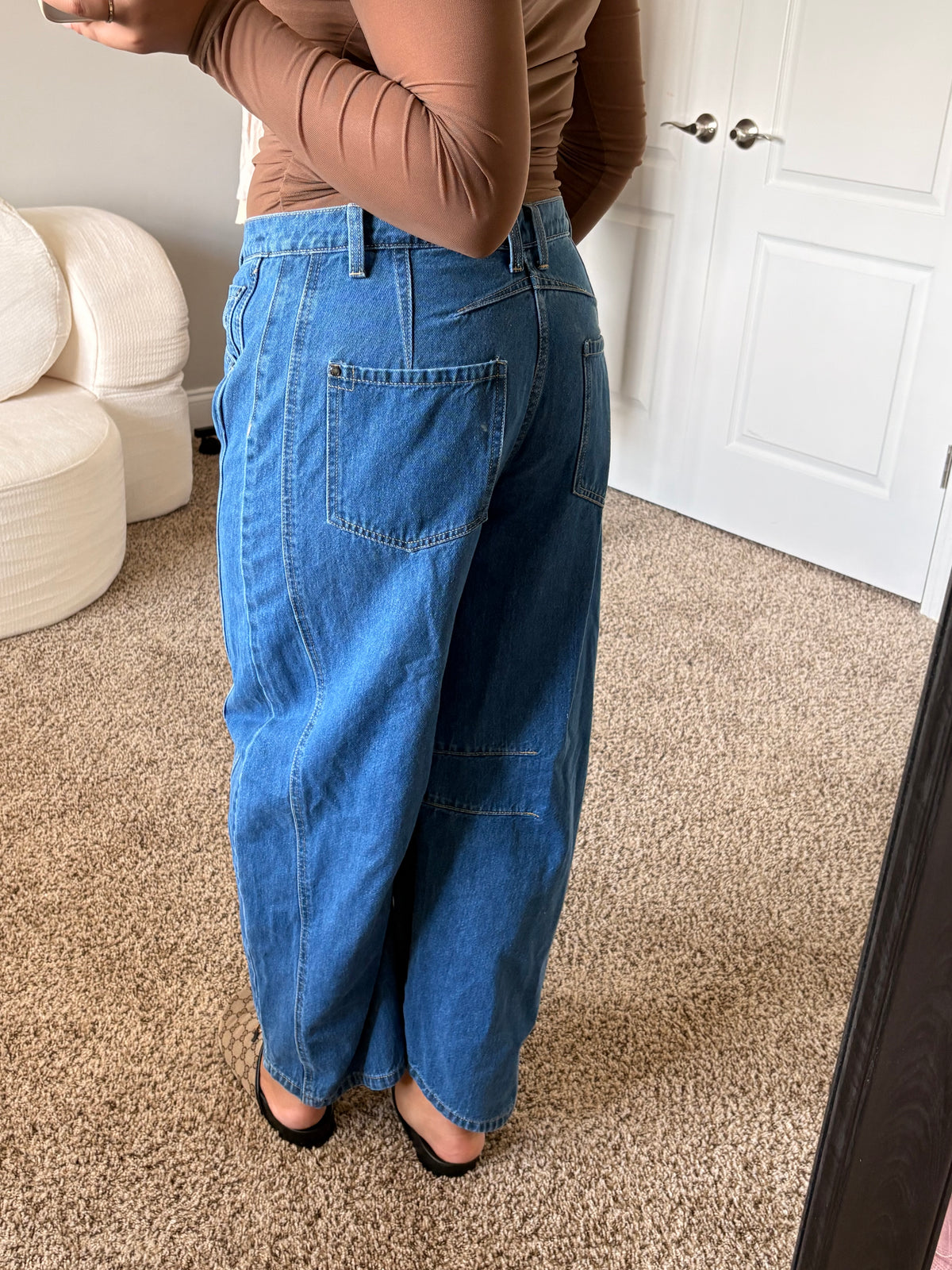 relaxed fit barrel jeans