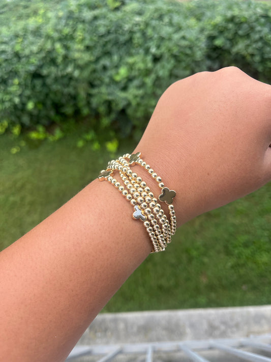 Clover Stacking Bracelets - Gold