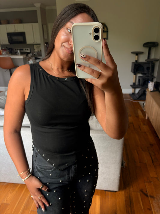 after hours studded top