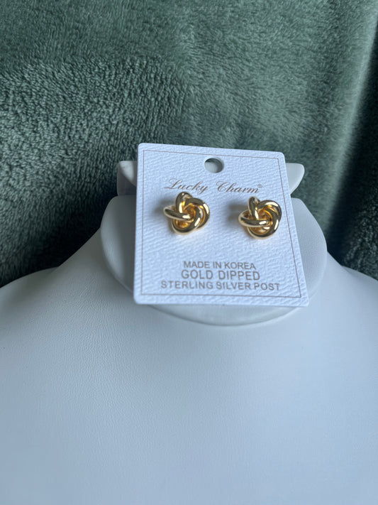 Knot Studs - Gold