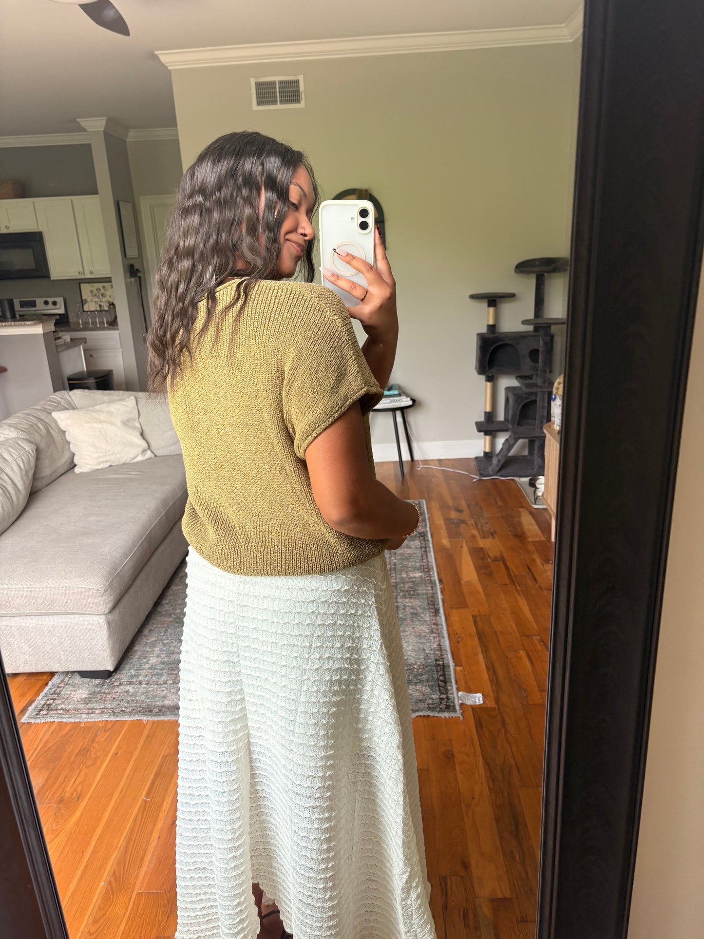 olive knit pullover