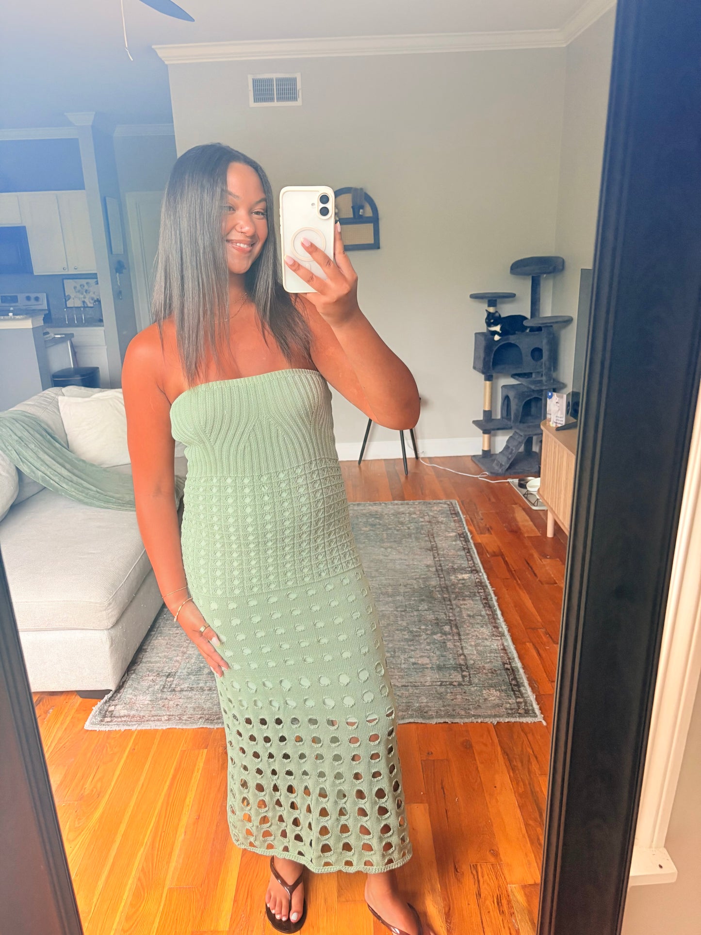 sun-kissed sage maxi dress