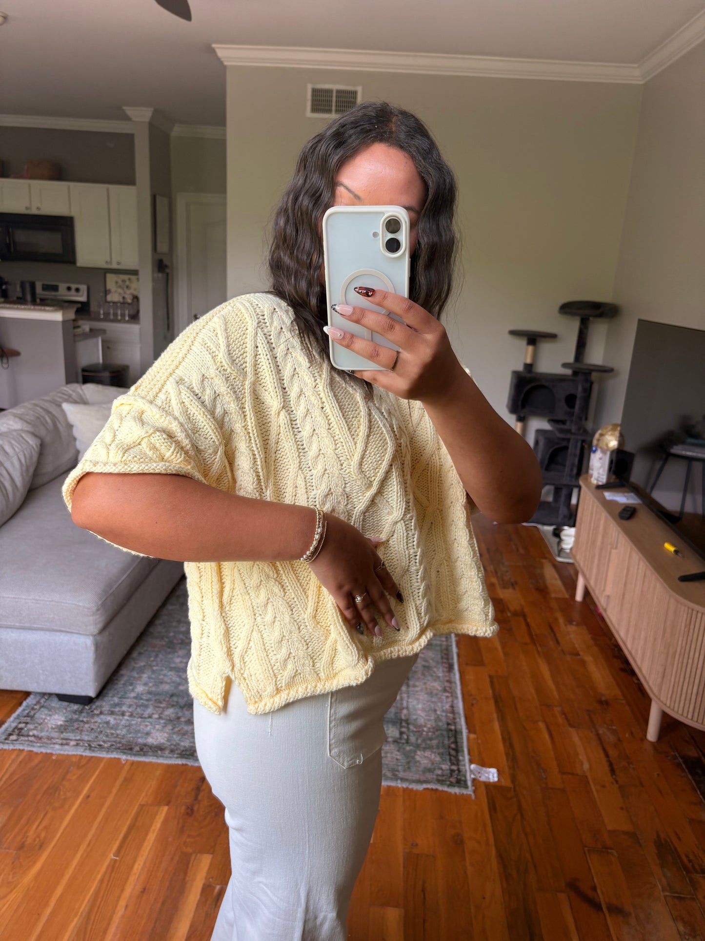 the olivia sweater — butter yellow