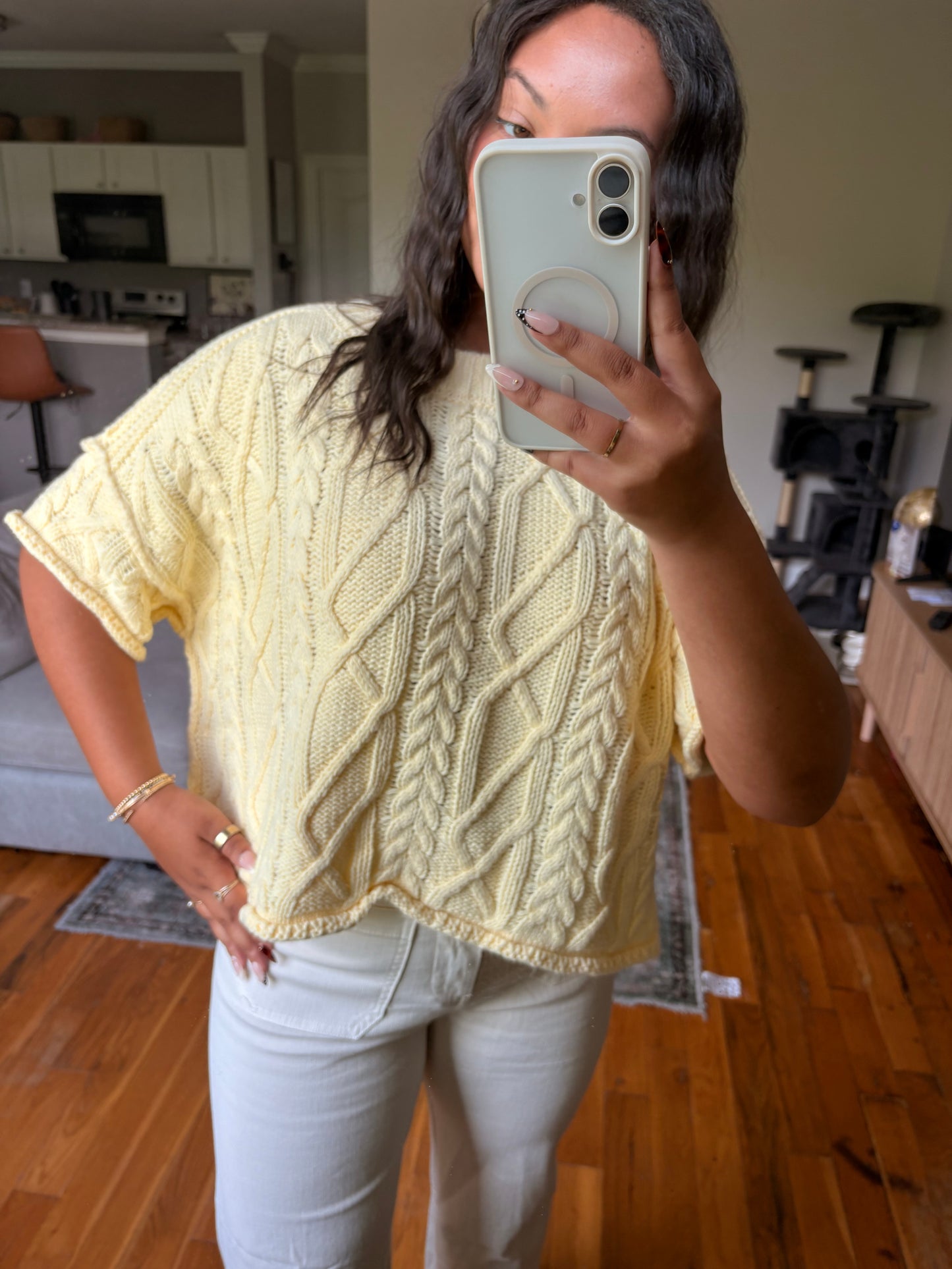 the olivia sweater — butter yellow