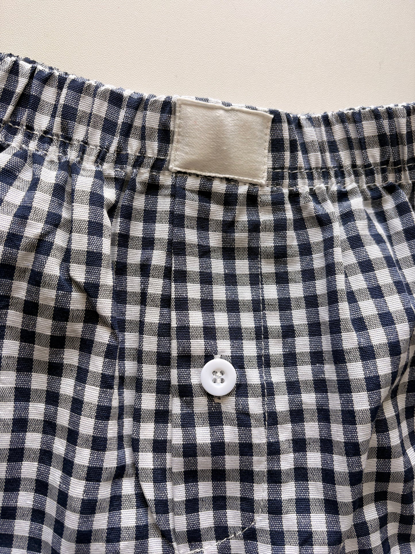 gingham boxer shorts — blue