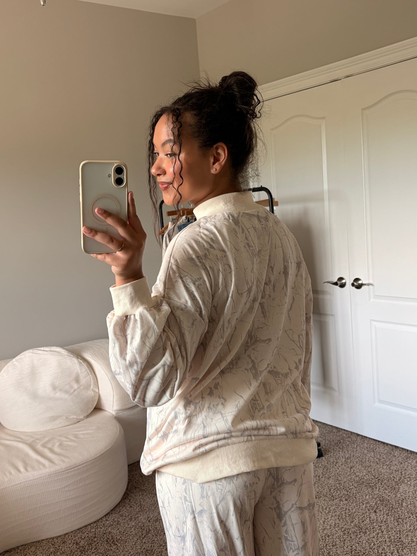 mock neck jogger set