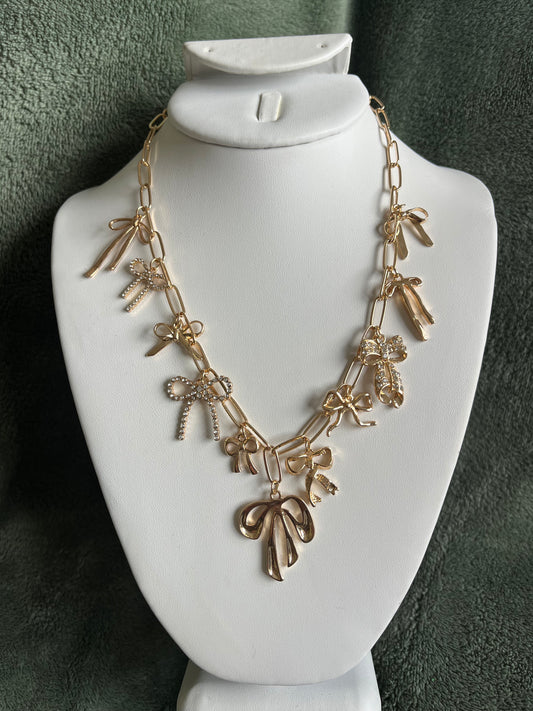 Assorted Bow Charm Necklace