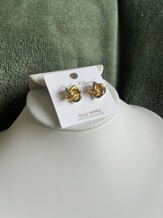 Two Tone Knot Earrings