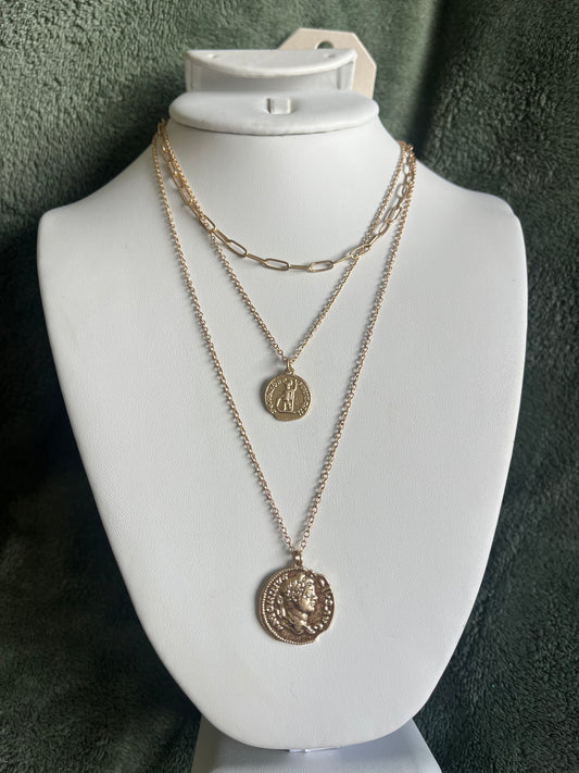 Coin & Chain Layer Choker
