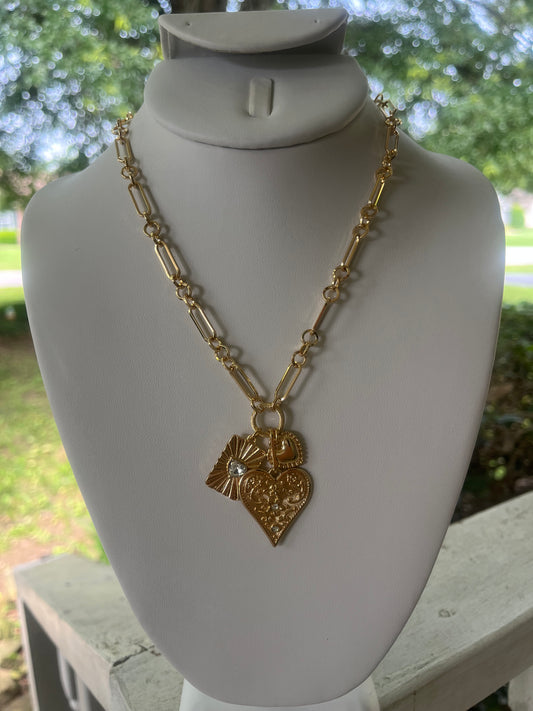 Heart Chain Link Necklace