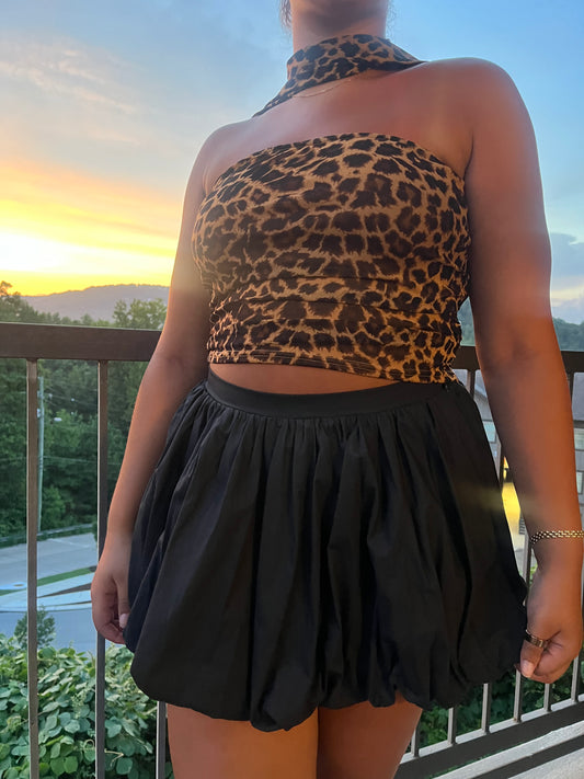 Mini Bubble Skort - Black