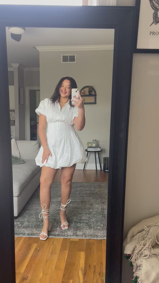 the simone dress - white